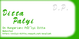 ditta palyi business card